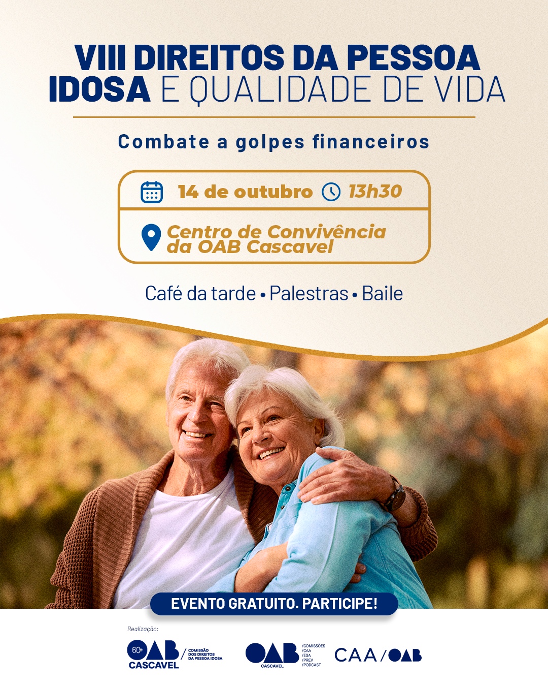 OAB Cascavel promove evento sobre direitos da pessoa idosa e prevenção a golpes financeiros